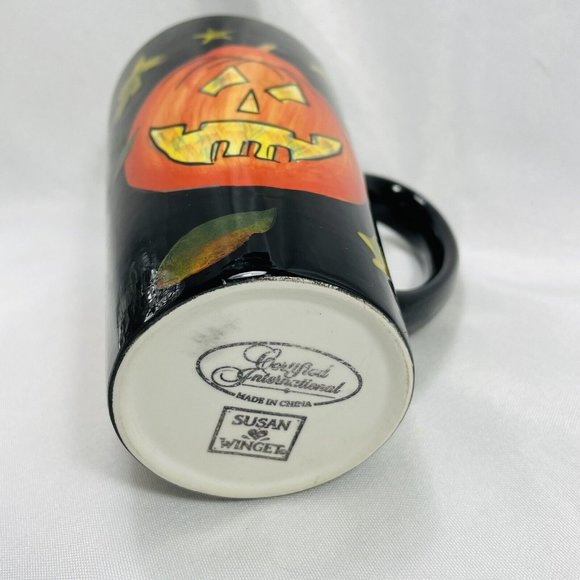 Certified International Halloween Jack-o-Lantern Coffee Mug Susan Winget 16 Oz - Picture 8 of 10